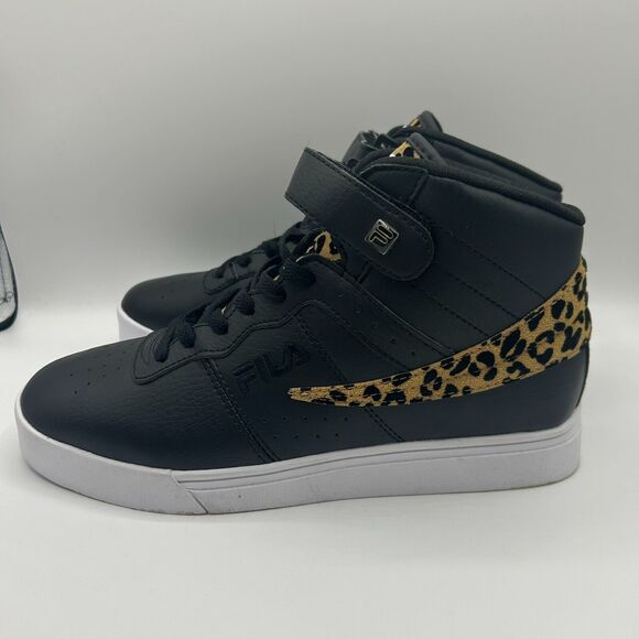 Fila Vulc 13 Wild High Top Sports Sneakers Women Black Cheetah Size 9 - Picture 5 of 9